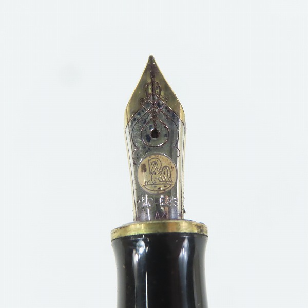 実際に弊社で買取させて頂いたPELIKAN/ペリカン スーべレーン グリーンストライプ キャップ式万年筆 ペン先14C-585の画像 4枚目