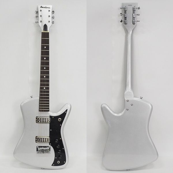 実際に弊社で買取させて頂いた★EASTWOOD GUITARS/イーストウッド AIRLINE BIGHORN Sonic Silver ビザールギター エレキギター ソフトケース付の画像 1枚目