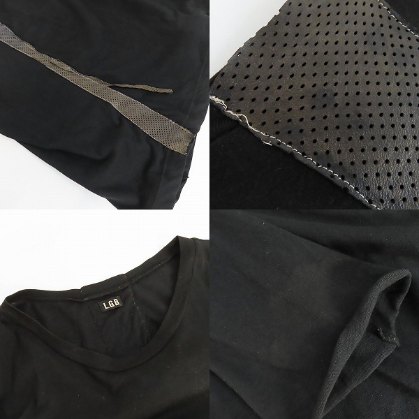 実際に弊社で買取させて頂いたLGB/ルグランブルー レザー切り替え 長袖 Tシャツ/カットソー LSC/M 004FLTH/1の画像 5枚目