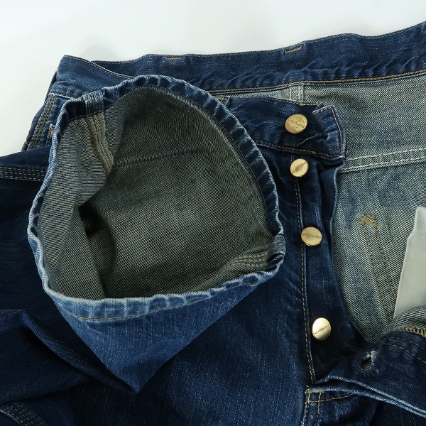 実際に弊社で買取させて頂いたCarhartt/カーハート RETRO PANT/レトロパンツ インディゴ デニム ジーンズ/32の画像 4枚目