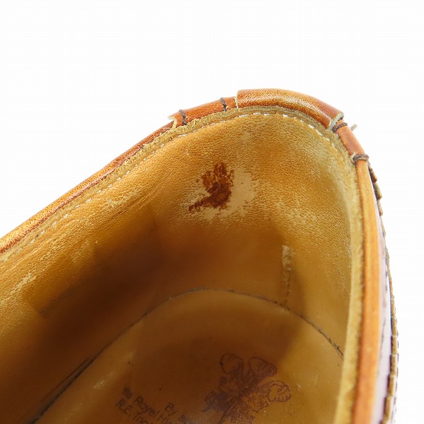 実際に弊社で買取させて頂いたTRICKER'S/トリッカーズ ウイングチップ レザー ドレスシューズ/ビジネスシューズ M5633 /7.5の画像 6枚目