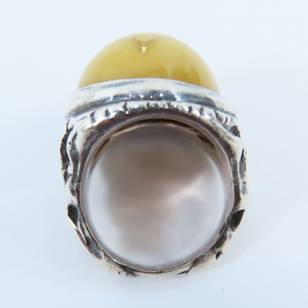 実際に弊社で買取させて頂いたALEX STREETER/アレックスストリーター エンジェルハートリング 17年限定 k18スター パウダーバルティックアンバー/9.5号の画像 5枚目