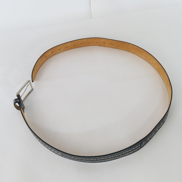 実際に弊社で買取させて頂いたETRO/エトロ ペイズリー柄/総柄 レザーベルト 42/105の画像 8枚目