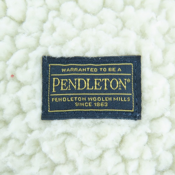 実際に弊社で買取させて頂いたPENDLETON/ペンドルトン ボア フリースジャケット ホワイト/Lの画像 3枚目