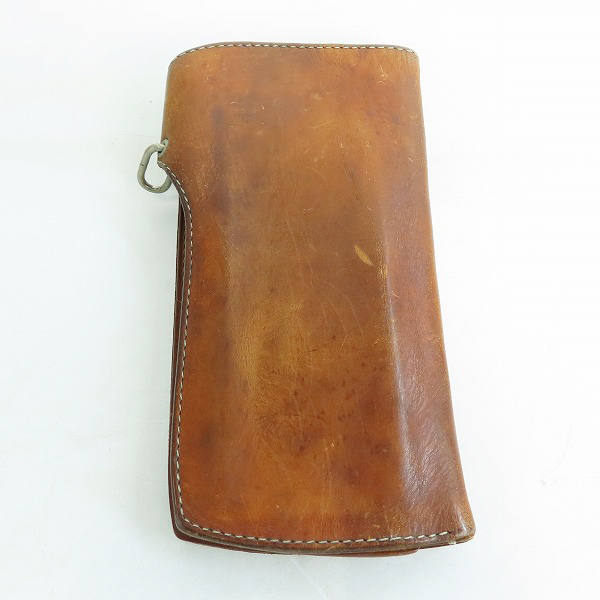 実際に弊社で買取させて頂いたRED MOON/レッドムーン コンチョ レザー 二つ折り財布 ウォレット ブラウンの画像 1枚目