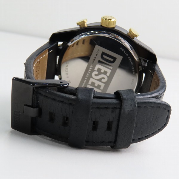 実際に弊社で買取させて頂いたDIESEL/ディーゼル SPLIT/スプリット レザーベルト 時計/ウォッチ DZ4610の画像 2枚目