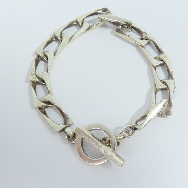 実際に弊社で買取させて頂いたGUCCI/グッチ シルバー925 スクエア チェーン ブレスレット/Tバー の画像 4枚目