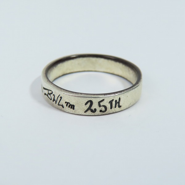 実際に弊社で買取させて頂いた【ギャラ付】BILL WALL LEATHER/BWL/ビルウォールレザー 25TH ANNIVERSARY BAND/25周年リング R404 21.5号の画像 3枚目