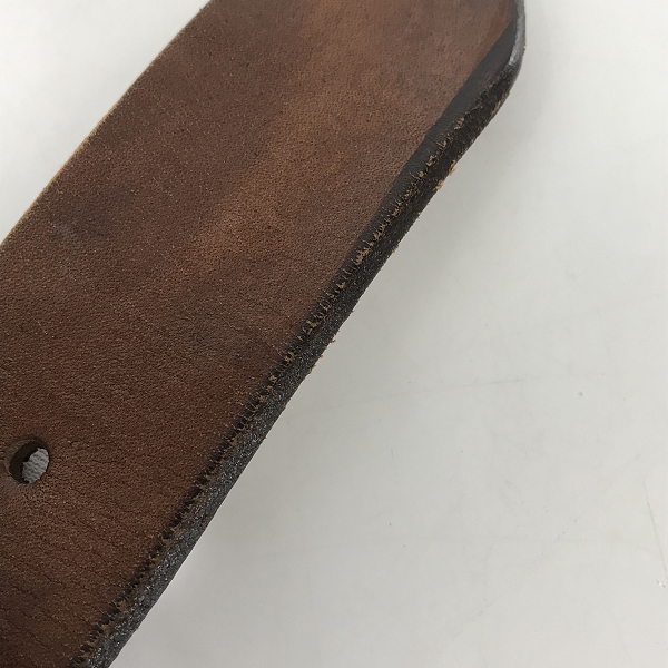 実際に弊社で買取させて頂いたSUGAR CANE/シュガーケーン スタッズ レザーベルト ブラウン/34の画像 7枚目