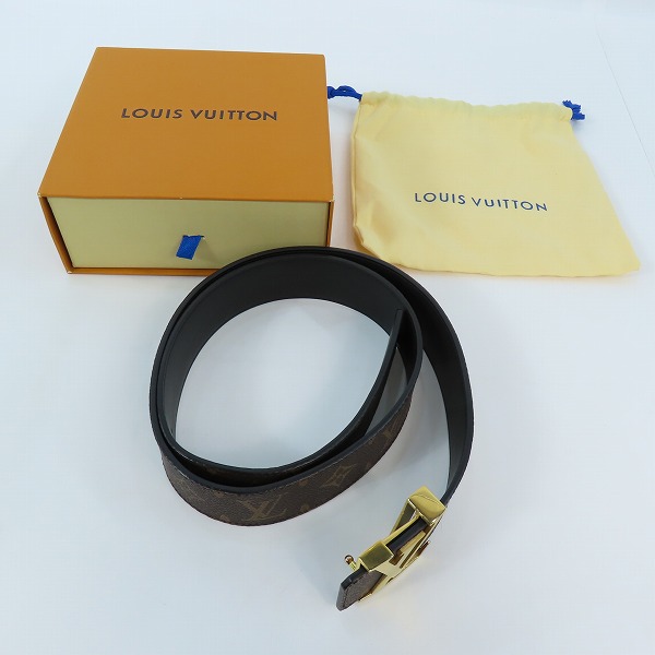 実際に弊社で買取させて頂いたLOUIS VUITTON/ルイヴィトン サンチュール イニシヤル リバーシブル ベルト M9821/AC1125 95/38の画像 6枚目