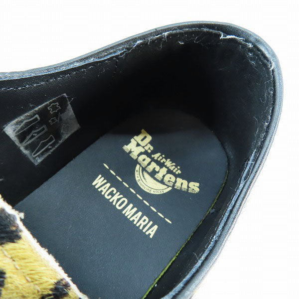 実際に弊社で買取させて頂いたWACKO MARIA×Dr.Martens/ワコマリア×ドクターマーチン 1461 3ホール ブーツ レオパード 31371372/UK9の画像 4枚目