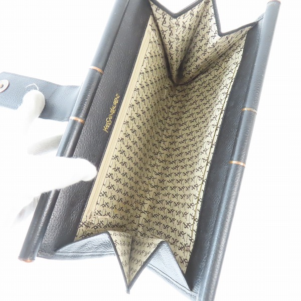 実際に弊社で買取させて頂いたYVES SAINT LAURENT/イヴサンローラン YSL セカンドバッグ クラッチバッグの画像 3枚目