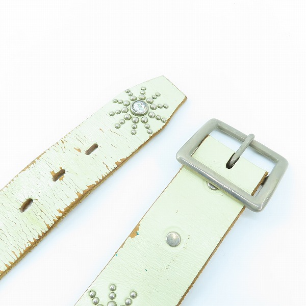 実際に弊社で買取させて頂いたHTC/エイチティーシー Peanut Stingray Belt/ピーナッツ スティングレイ ベルト SOLID BRASS/ソリッドブラス バックル/34の画像 1枚目