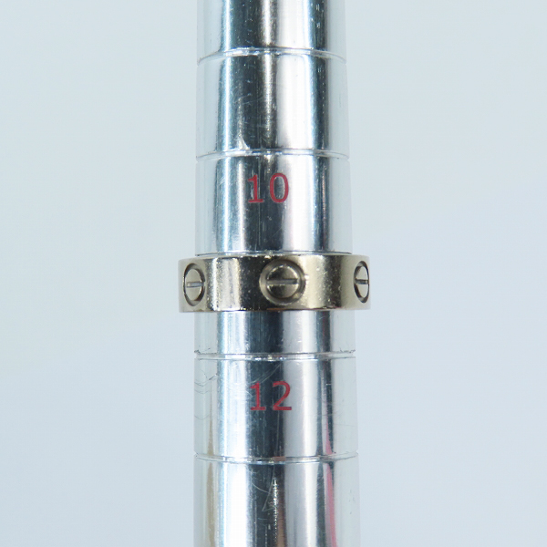 実際に弊社で買取させて頂いたCartier/カルティエ ラブリング AU750/K18WG/ホワイトゴールド 52/11-11.5号　の画像 7枚目