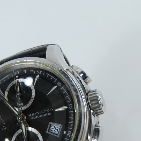 実際に弊社で買取させて頂いたHAMILTON/ハミルトン ジャズマスタークロノグラフ 自動巻き 腕時計/H326160の画像 7枚目