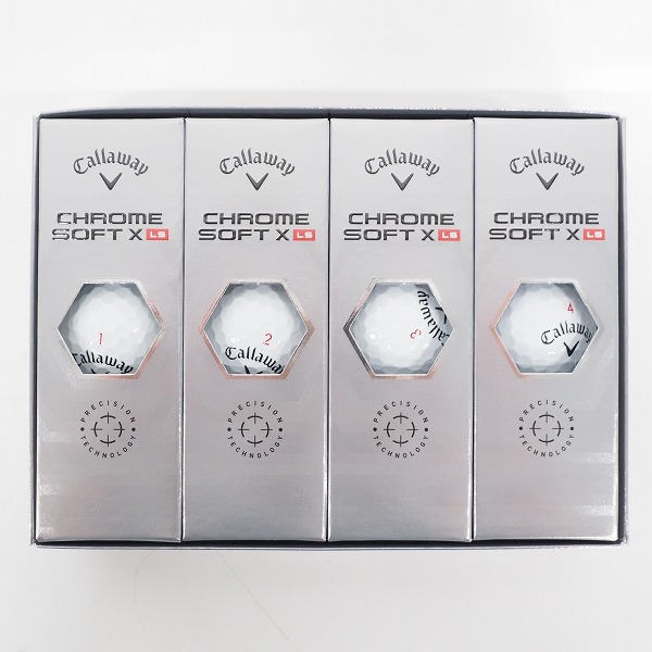 実際に弊社で買取させて頂いた【未使用】Callaway/キャロウェイ CHROME SOFT X LS ゴルフボール ホワイト 1ダース