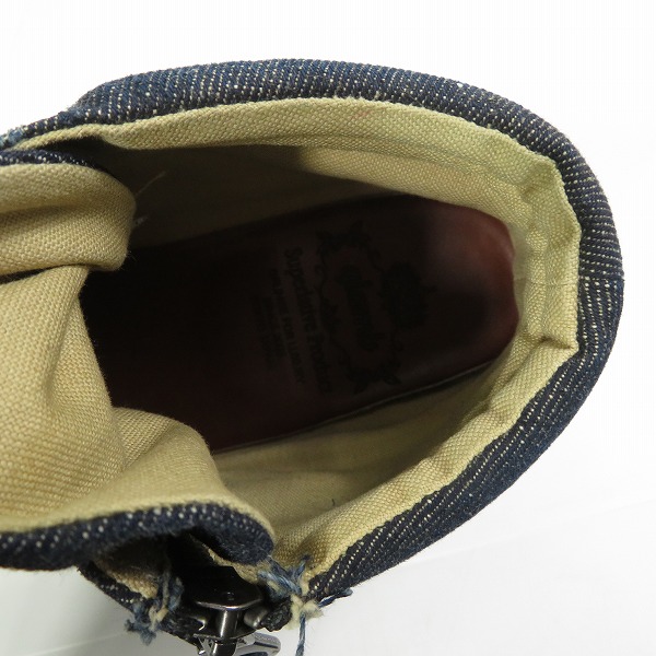 実際に弊社で買取させて頂いたglamb/グラム パッチワーク デニム サイドジップ ハイカットスニーカー 2の画像 4枚目