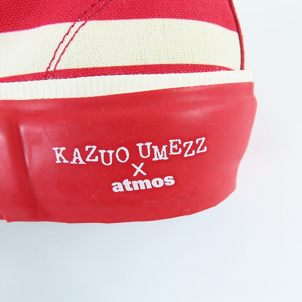 実際に弊社で買取させて頂いたatmos pink×AVIC×楳図かずお/アトモスピンク×アヴィック×楳図かずお SNEAKERS RED スニーカー/26.0の画像 8枚目