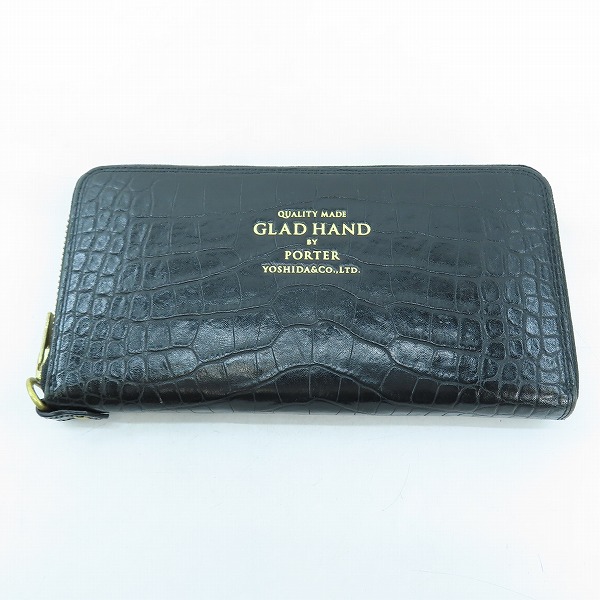 実際に弊社で買取させて頂いたGLADHAND×PORTER/グラッドハンド×ポーター BELONGINGS ZIP WALLET ラウンドジップ 長財布の画像 0枚目