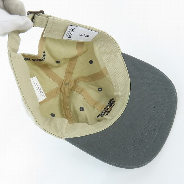 実際に弊社で買取させて頂いたWTAPS/ダブルタップス コットンツイル ロゴ刺繍 キャップ 211HCDT-HT06/00の画像 5枚目