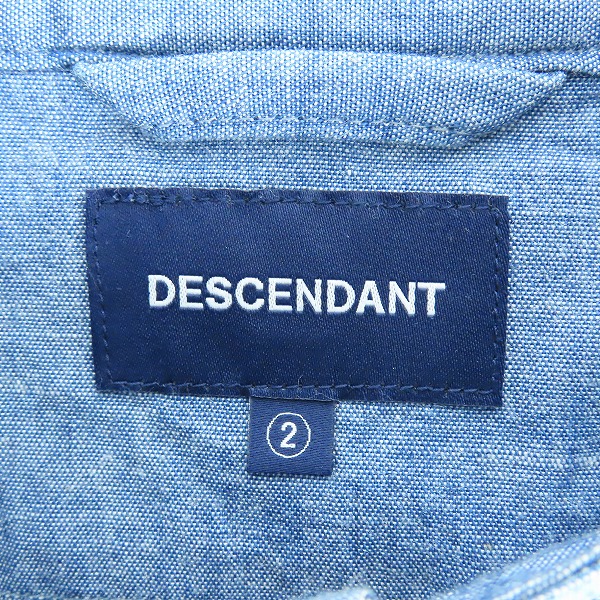 実際に弊社で買取させて頂いたDESCENDANT/ディセンダント スタンドカラー 長袖ボタンシャツ/2の画像 2枚目