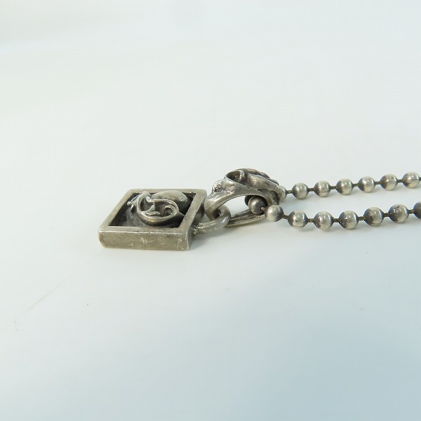 実際に弊社で買取させて頂いたCHROME HEARTS/クロムハーツ フレームド ハートチャーム ボールチェーン付き ネックレスの画像 2枚目