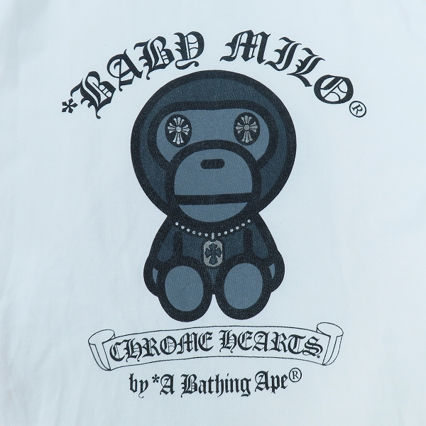 実際に弊社で買取させて頂いた【JPタグ】A BATHING APE×Chrome Hearts/アベイシングエイプ×クロムハーツ マイロ 半袖Tシャツ/Lの画像 6枚目
