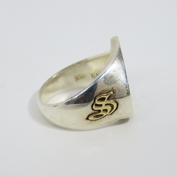 実際に弊社で買取させて頂いたSURT×MAGICAL DESIGN/サート × マジカルデザイン 950×K18 23AW Original Ring スペードリング 9号の画像 4枚目