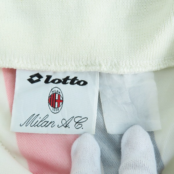 実際に弊社で買取させて頂いたlotto/ロット ACミラン 95/96 アウェイ ユニフォーム #18 バッジョの画像 2枚目