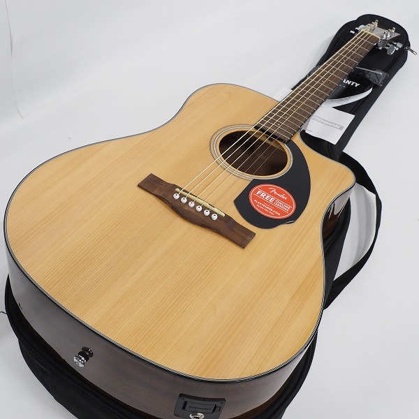 実際に弊社で買取させて頂いた★【美品】Fender/フェンダー  CD-60SCE/NAT Dreadnought エレアコ/アコースティックギター/アコギ ギグケース付