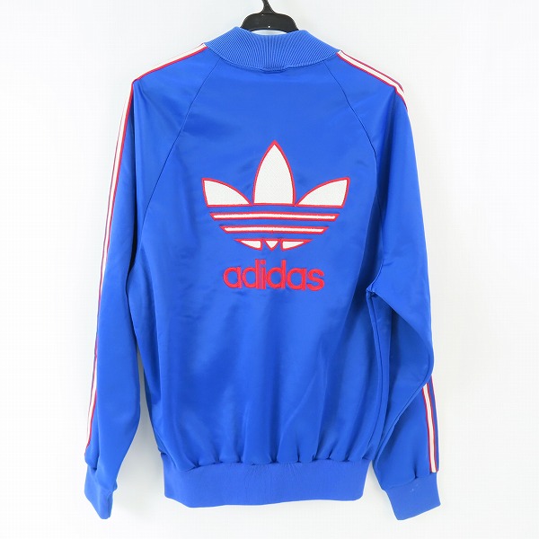 実際に弊社で買取させて頂いたadidas/アディダス 80s~90s ヴィンテージ 銀タグ トラックジャケット ブルー /Sの画像 1枚目