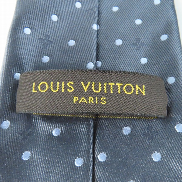 実際に弊社で買取させて頂いたLOUIS VUITTON/ルイ・ヴィトン ネクタイ グレー ドット柄 モノグラムの画像 1枚目