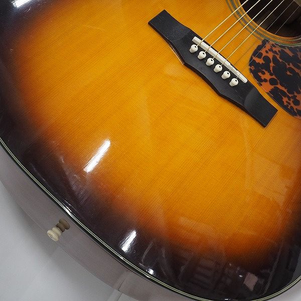 実際に弊社で買取させて頂いた★Morris/モーリス M-01 TS アコースティックギター/アコギ ソフトケース付の画像 6枚目