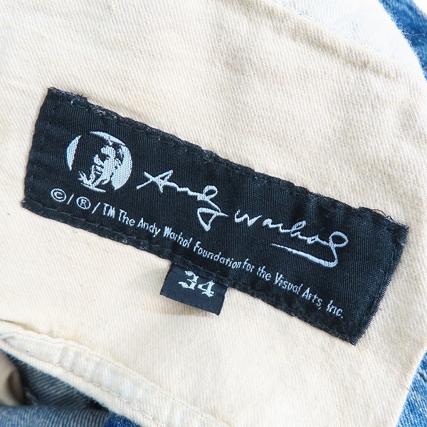 実際に弊社で買取させて頂いたHYSTERIC GLAMOUR× Andy Warhol/ヒステリックグラマー×アンディー ウォーホル ドル紙幣デニムパンツ 7AP-0014/34の画像 3枚目