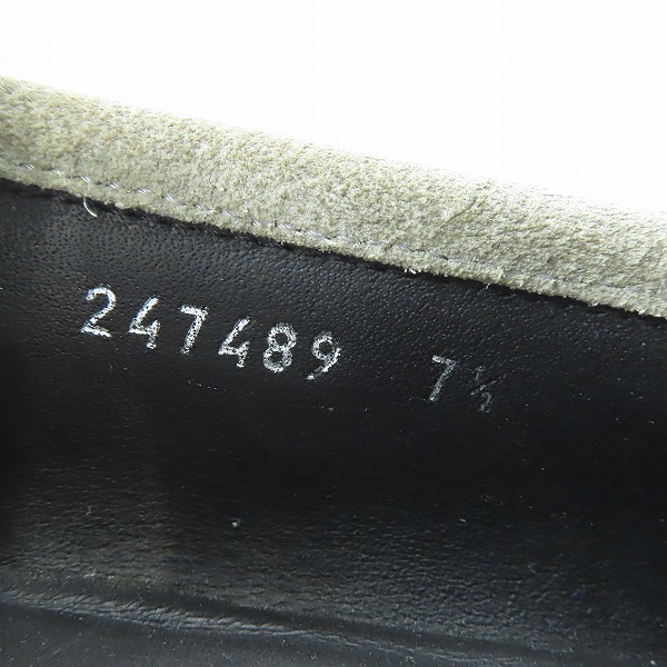 実際に弊社で買取させて頂いたGUCCI/グッチ ホースビット スエード ローファー 247489/7.5の画像 5枚目