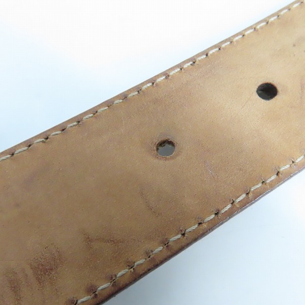 実際に弊社で買取させて頂いたGUCCI/グッチ GGスプリームキャンバス ロゴバックル レザーベルト 181830・497717の画像 9枚目