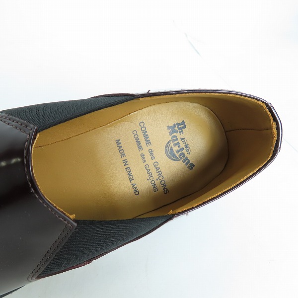 実際に弊社で買取させて頂いたDr.Martens×COMME des GARCONS/ドクターマーチン×コムデギャルソン EMILS サイドゴアシューズ 15170601/UK8の画像 4枚目