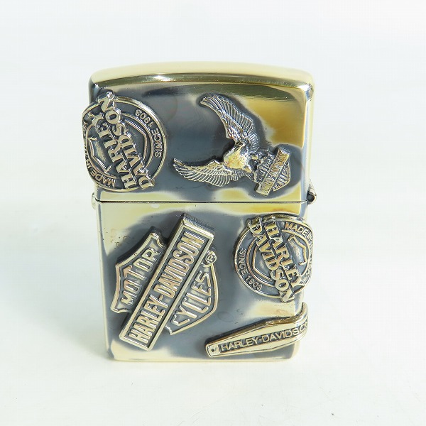 実際に弊社で買取させて頂いたZIPPO/ジッポー HARLEY-DAVIDSON/ハーレーダビッドソン MAKE METAL メイクメタル メタル貼り/1996年製の画像 1枚目