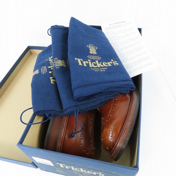 実際に弊社で買取させて頂いたTRICKER'S/トリッカーズ ウイングチップ レザー ドレスシューズ/ビジネスシューズ M5633 /7.5の画像 8枚目