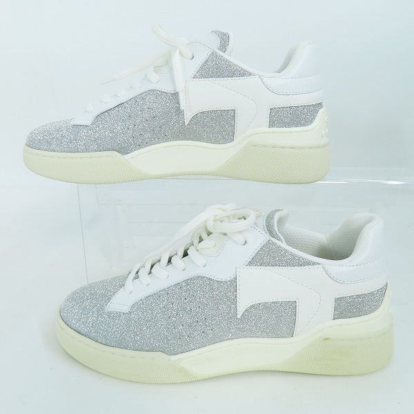 実際に弊社で買取させて頂いたTOD'S/トッズ レザー スニーカー グリッター加工/XXW31C0CU20OJL0906/36の画像 3枚目