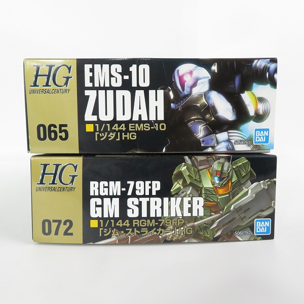 実際に弊社で買取させて頂いた【未組立】BANDAI/バンダイ HG 1/144 EMS-10 ヅダ/RGM-79FP ジム・ストライカー 2点セット/ガンプラの画像 3枚目
