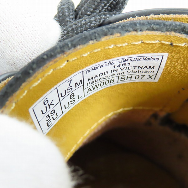 実際に弊社で買取させて頂いたDr.Martens/ドクターマーチン 1461 3EYE GIBSON SHOE 3ホールシューズ ブラック 11838002/UK6の画像 5枚目