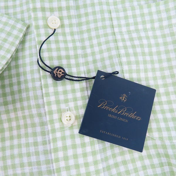 実際に弊社で買取させて頂いた【未使用】Brooks Brothers/ブルックスブラザーズ  半袖チェックシャツ/XLの画像 7枚目