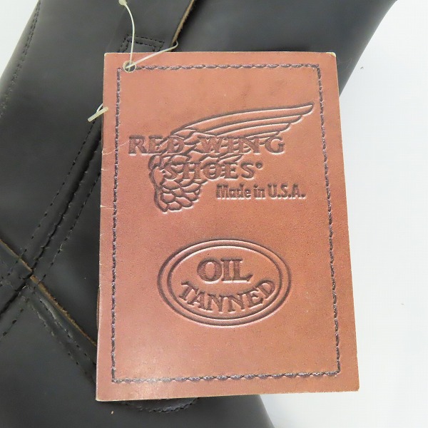 実際に弊社で買取させて頂いた【未使用】RED WING/レッドウィング 羽タグ PECOS BOOTS/ペコスブーツ ブラック 8169/6Eの画像 9枚目