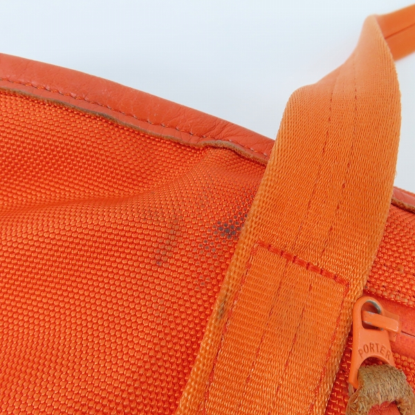 実際に弊社で買取させて頂いたPORTER/ポーター レザー切替 トートバッグ オレンジの画像 7枚目
