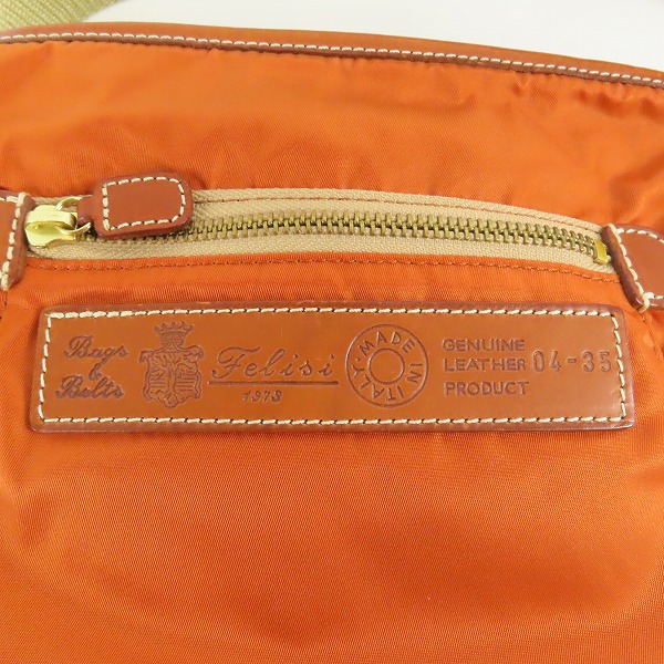実際に弊社で買取させて頂いたFelisi/フェリージ 04-35 レザー×キャンバス ミニショルダーバッグの画像 4枚目
