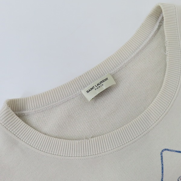 実際に弊社で買取させて頂いたSAINT LAURENT/サンローラン ロボットプリント スウェット トレーナー 557556 YBDW2/Mの画像 5枚目