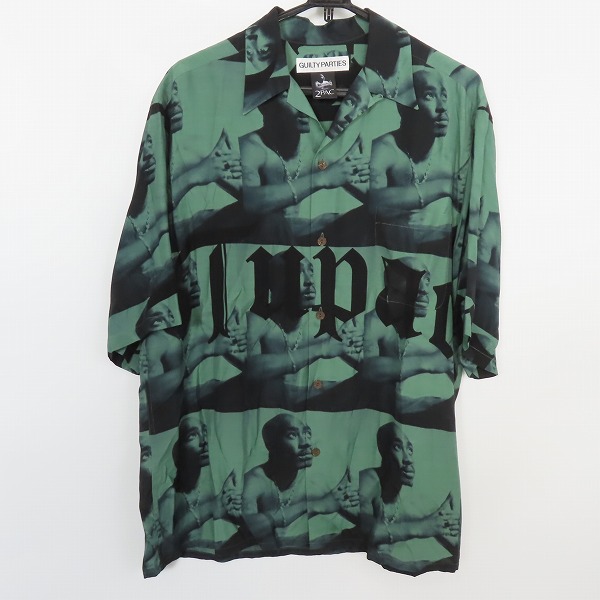 実際に弊社で買取させて頂いたWACKO MARIA/ワコマリア×2PAC/トゥーパック GUILTY PARTIES HAWAIIAN SHIRT S/S レーヨン 半袖シャツ XXL