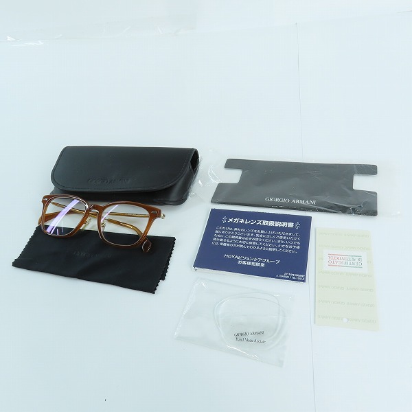 実際に弊社で買取させて頂いたGIORGIO ARMANI/ジョルジオアルマーニ 度入り眼鏡/メガネフレーム GA-2053J 6C7の画像 8枚目