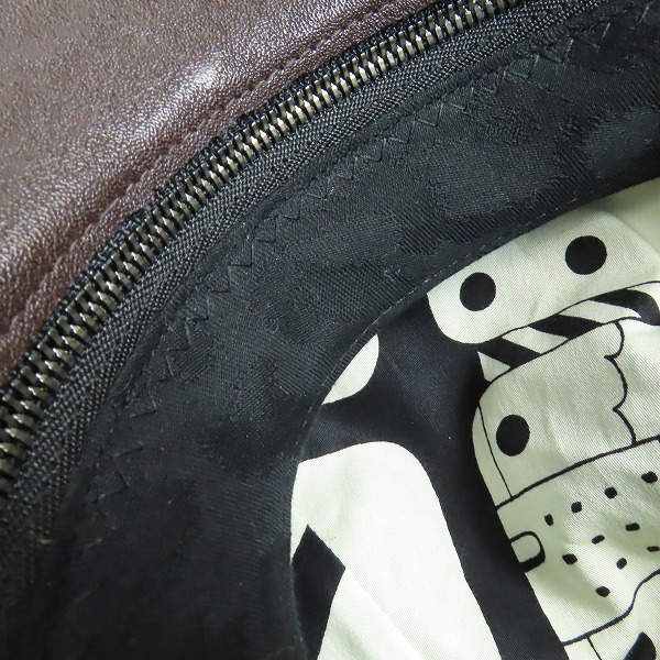 実際に弊社で買取させて頂いたCA4LA/カシラ ジップデザイン キャスケット ブラウン SHK00858の画像 9枚目